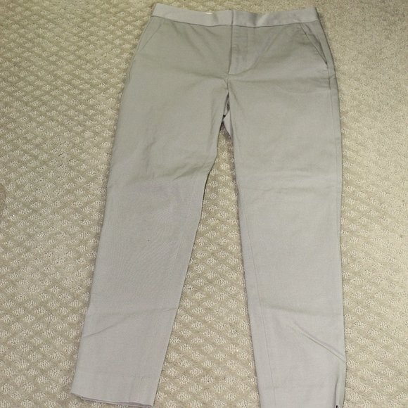 Banana Republic Women's Size 2 High Rise Slim Ankle Light Grey Chino Pants - Picture 1 of 6